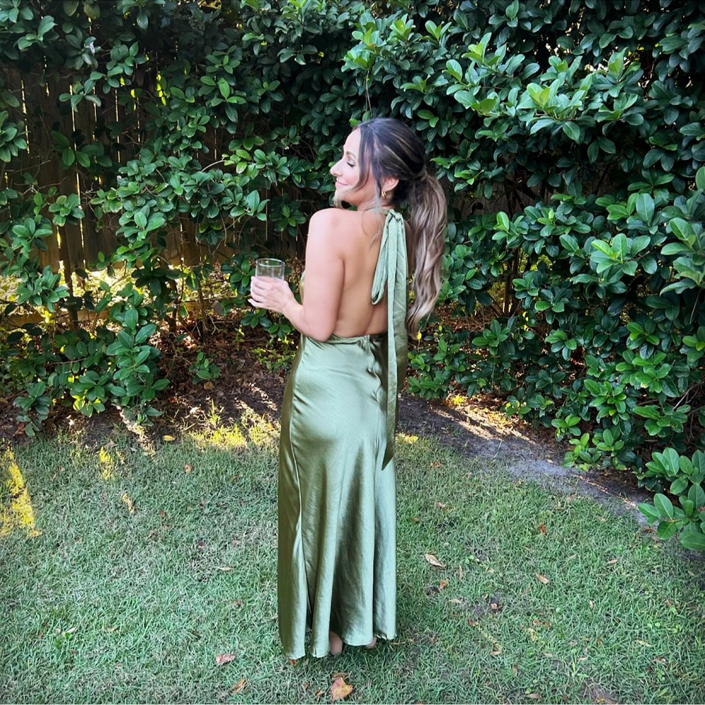 Billy J Green Satin Dress